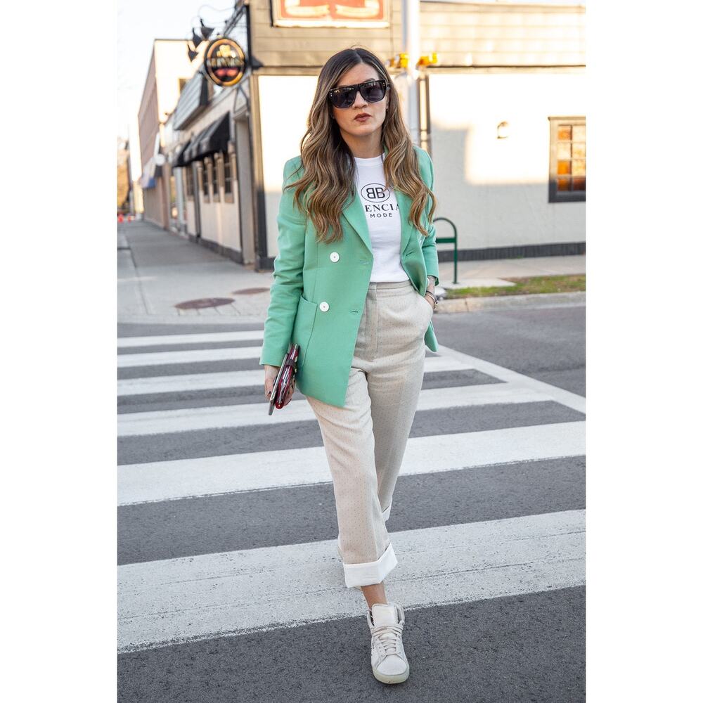 Sandro Paris Green Blazer